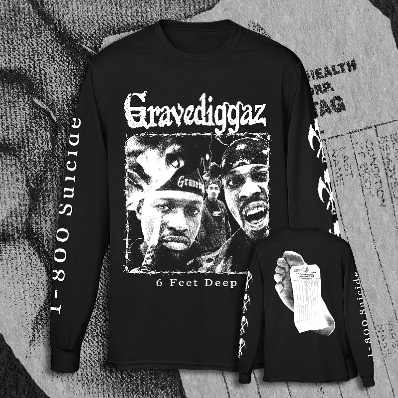 GRAVEDIGGAZ "SIX FEET DEEP" LONG SLEEVE SHIRT (PRE-ORDER)