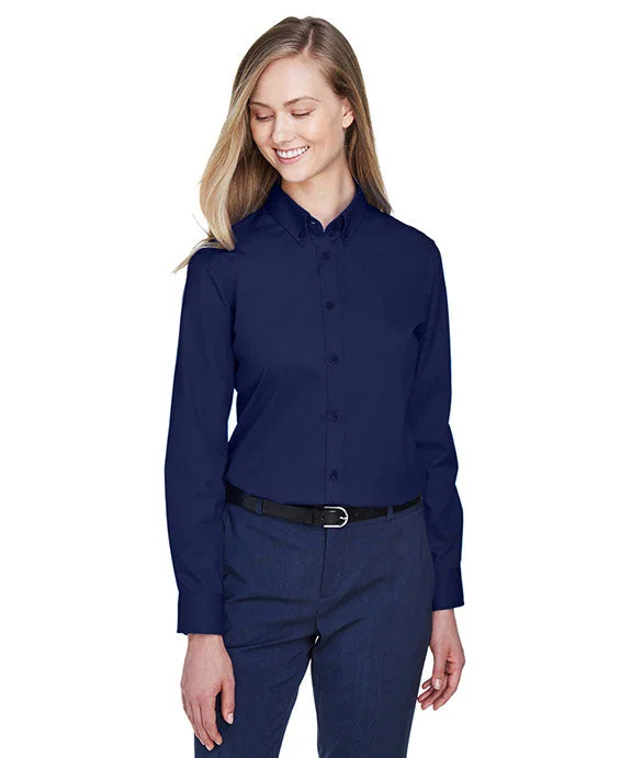 78193 - Core 365 Ladies Operate Long-Sleeve Twill Shirt | Classic Navy