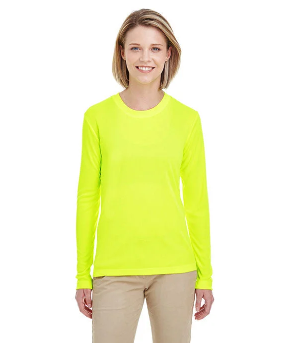 8622W - UltraClub Ladies Cool & Dry Performance Long-Sleeve Top | Bright Yellow