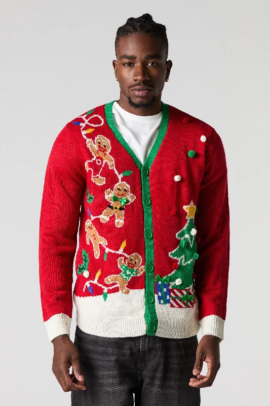 Gingerbread Ugly Christmas Cardigan