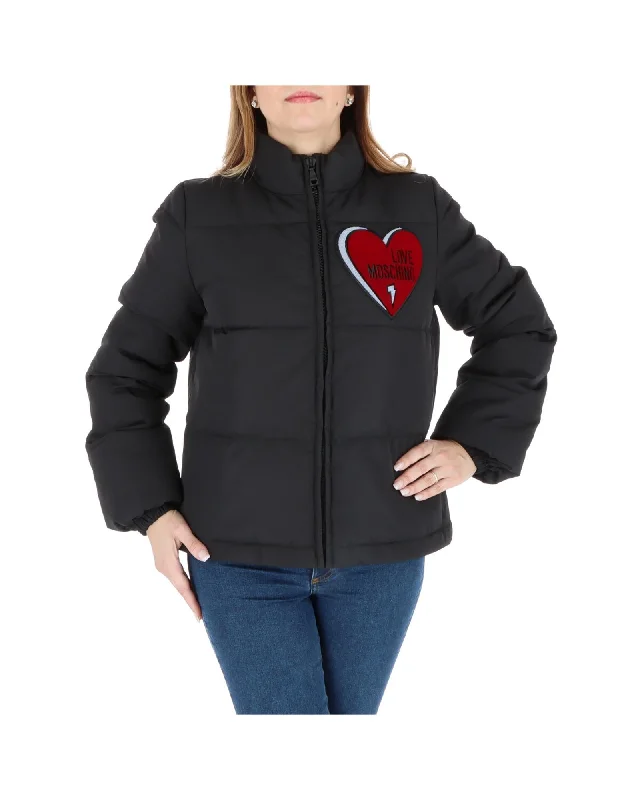 Love Moschino  Heart Patch Padded Jacket - Black