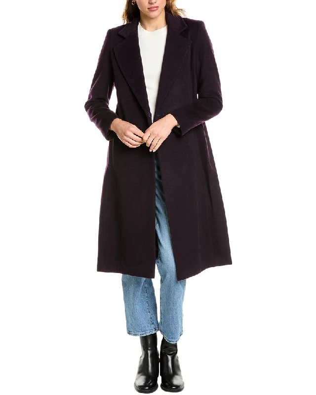 Sam Edelman Belted Wrap Wool-Blend Coat