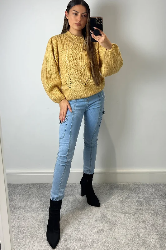 Brianna Camel Chunky Knit Jumper