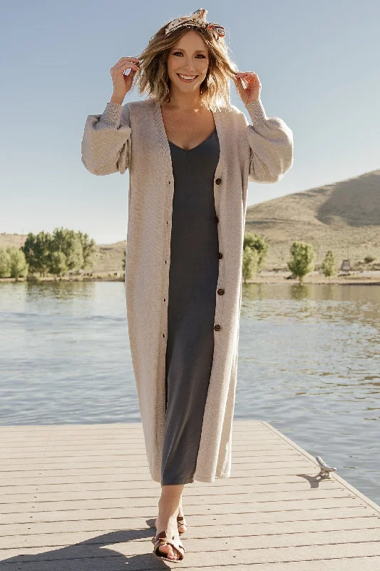 Ethel Long Cardigan | Gray