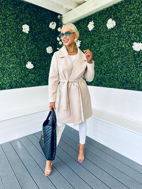 Kylie Belted Coat Beige