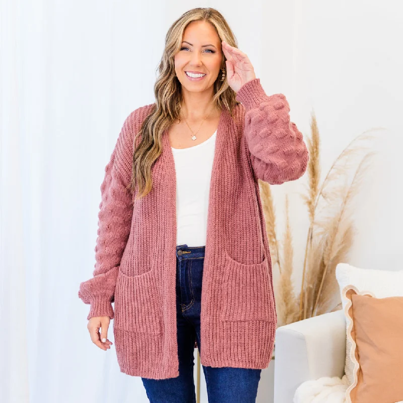 My Kinda Happy Cardigan, Mauve