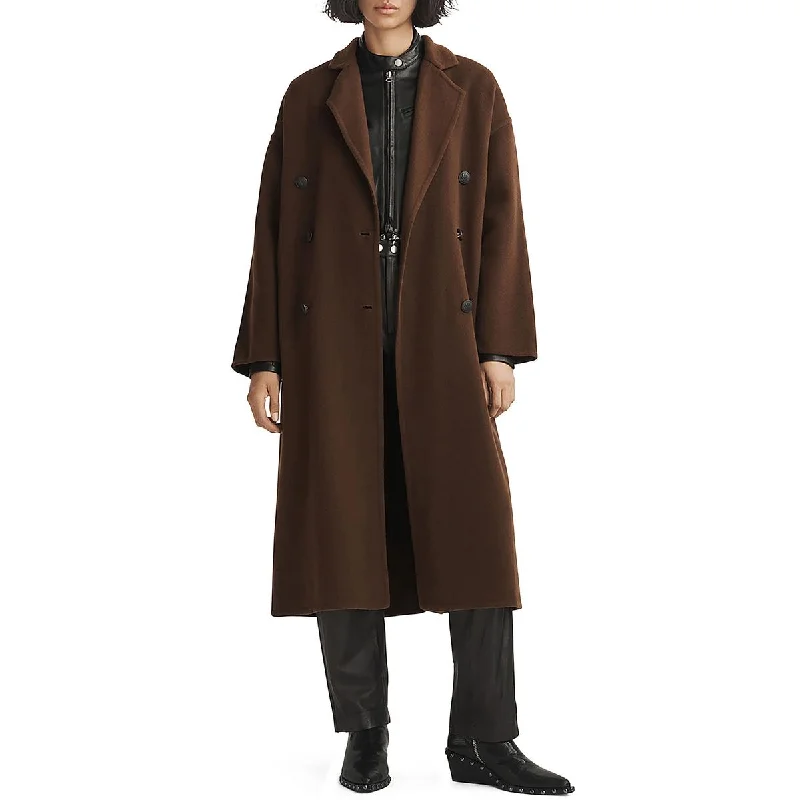 Rag & Bone Womens Wool Blend Long Sleeves Long Coat