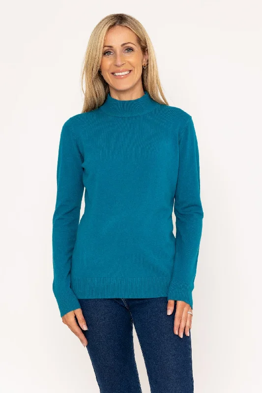 Turtleneck Knit in Teal