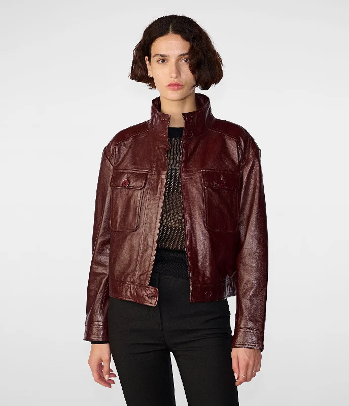 Diana Cropped Moto Jacket