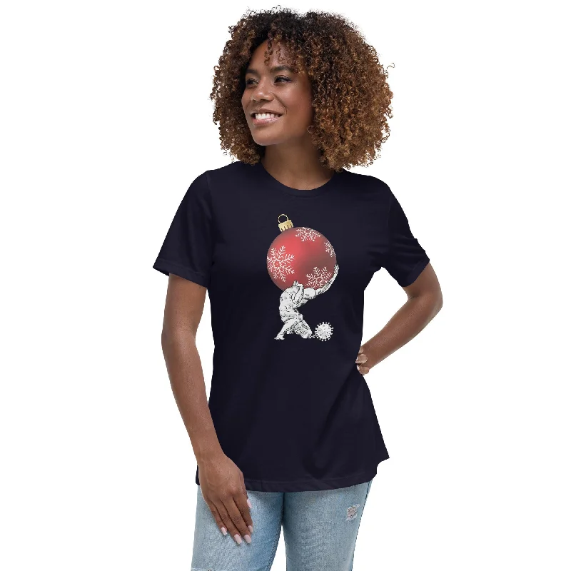 Atlas holding Christmas - Women's T-Shirt