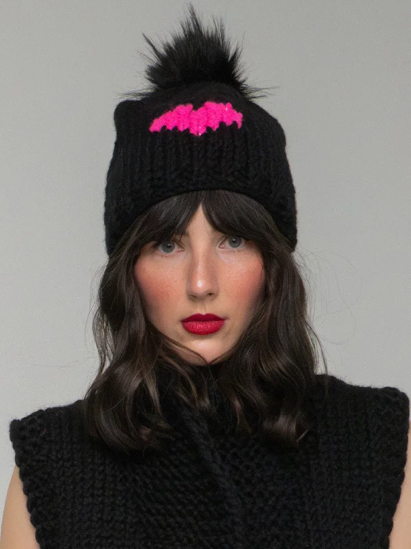 HEART Toque with removable POM