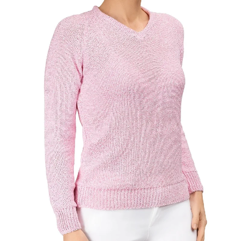 Pailletami V Neck in Pale Pink