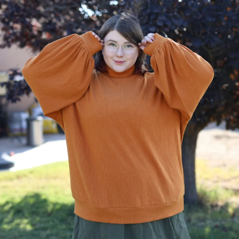 (Pre-Order) Oversized Fall Sweater (Sage/Pumpkin) (In Production)