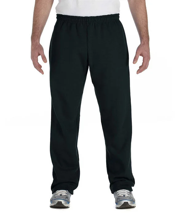 G184 - Gildan Adult Heavy Blend Adult 50/50 Open-Bottom Sweatpants | Black