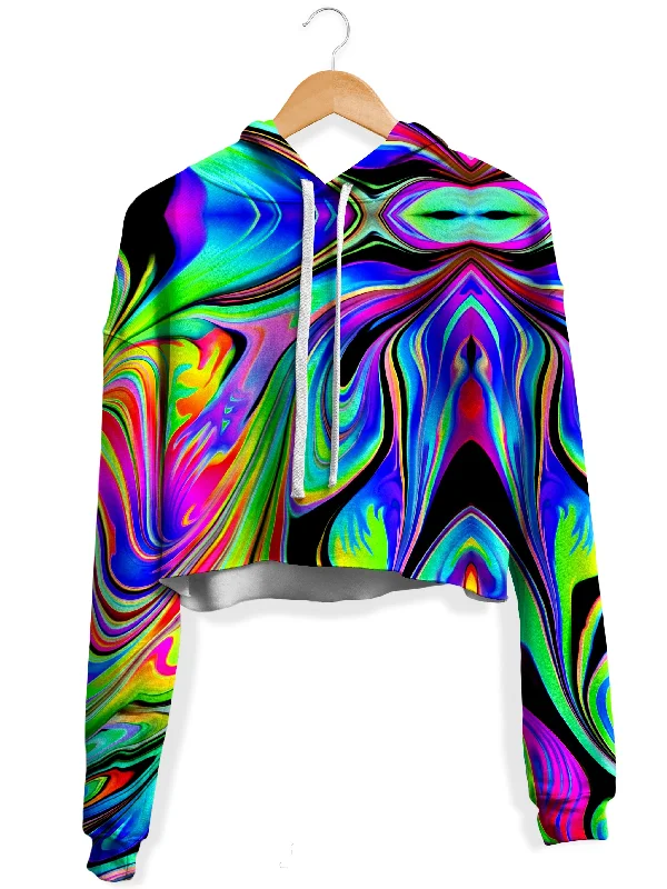 Macro Dose Fleece Crop Hoodie