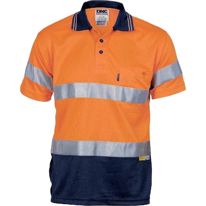 Dnc Workwear Hi-vis D/n Cool Breathe Polo Shirt With 3m 8906 R/tape - Short Sleeve - 3911