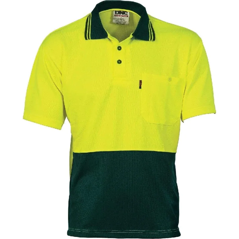 Dnc Workwear Hi-vis Two-tone Cool Breathe Short Sleeve Polo Shirt - 3811