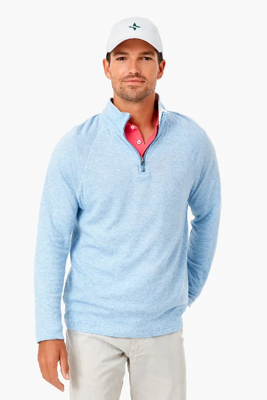 Light Blue Heather Cloud Quarter Zip