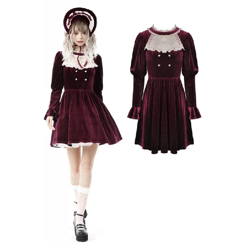 Women's Vintage Velet Court Dress Cosplay Dress